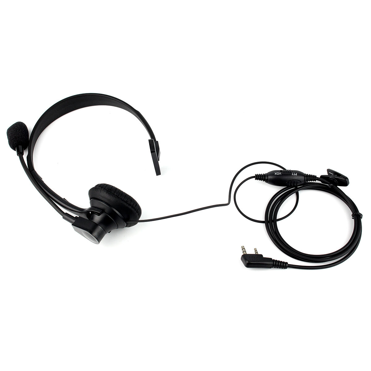 2 PIN PTT Mic VOX Headphone Headset for RETEVIS KENWOOD BAOFENG UV5R H555 Radios